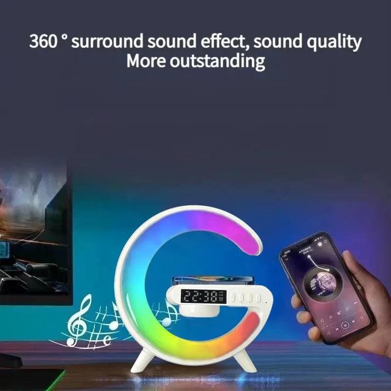 Carregador Iphone Samsung por indução + Despertador + Luminária